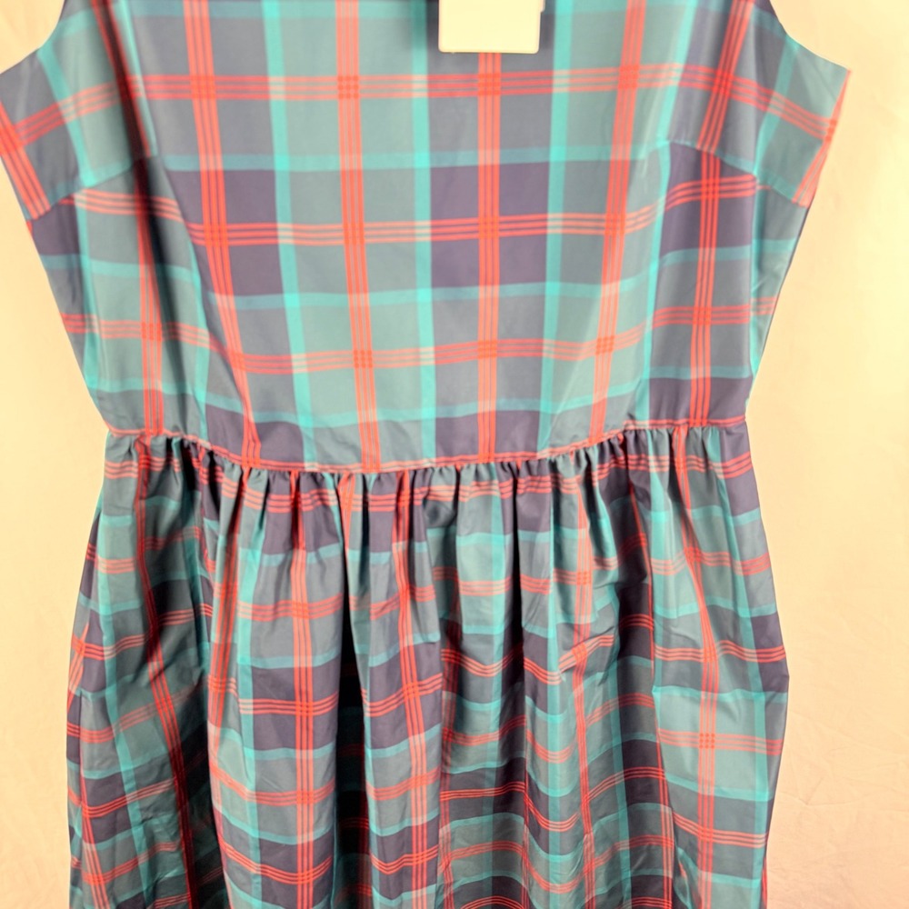 Nordstrom Plaid Sleeveless Fit & Flare Dress Medium NWT Holiday Timeless - Picture 4 of 11